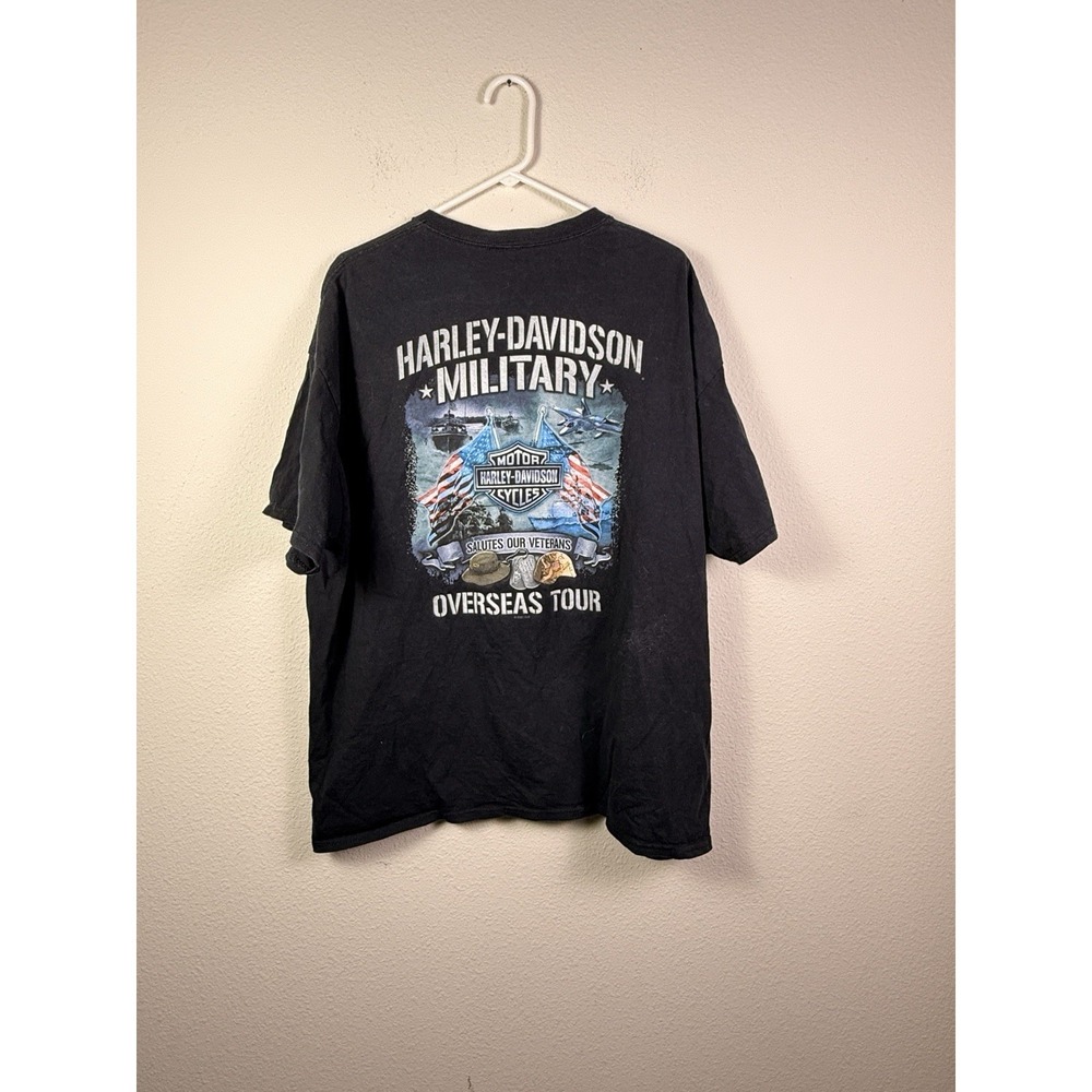 Harley Davidson Military Salutes our Veterans Overseas‎ Tour T Shirt